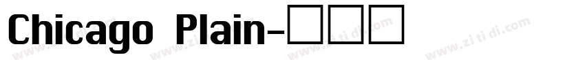 Chicago Plain字体转换